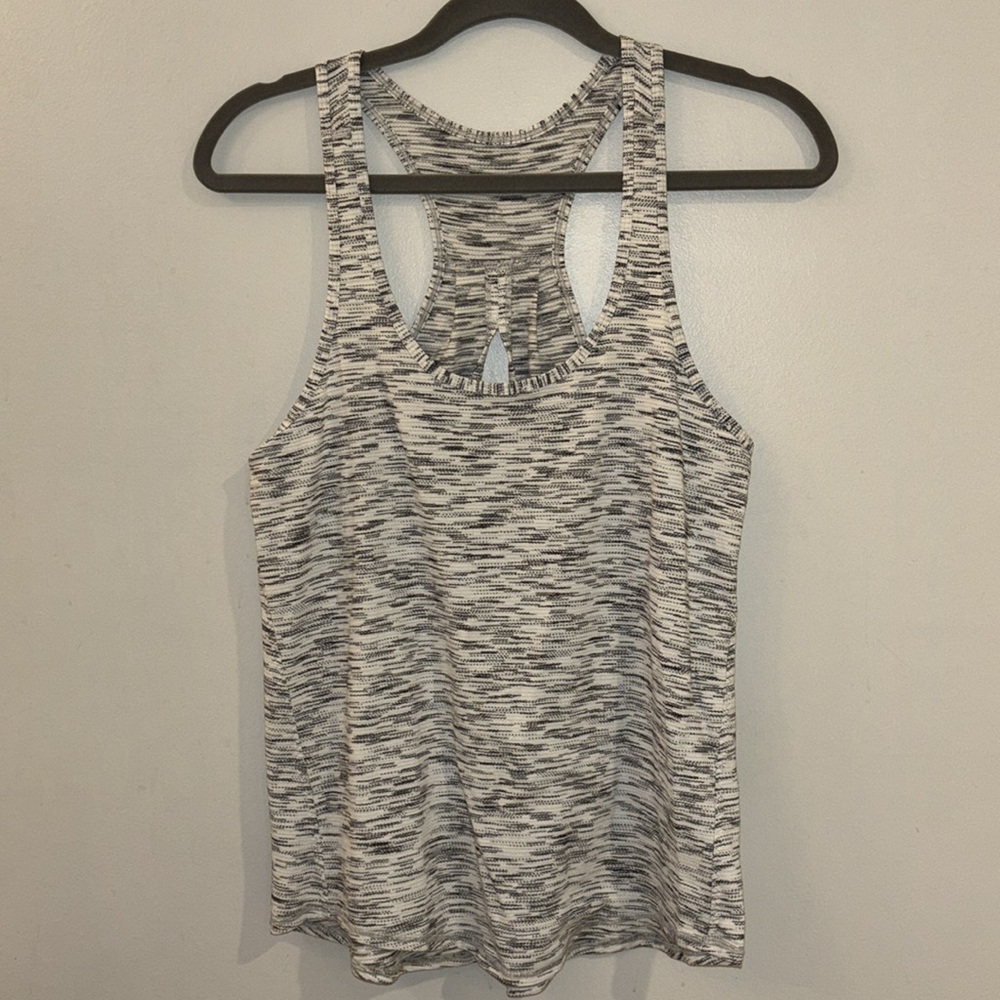 Lululemon White & Black Tank Top size 6